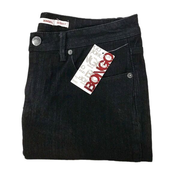 Bongo Y2K Skinny Jeans Mid Rise Black Wash HT01 Sears Juniors Size 11 NWT - Picture 3 of 16